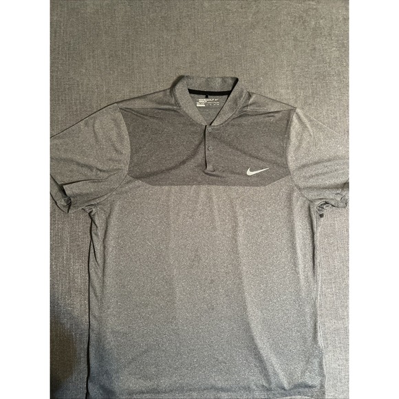 Nike Golf Modern Fit Henley Shirt Men's XXL Snap Button Gray Woven - Picture 1 of 11